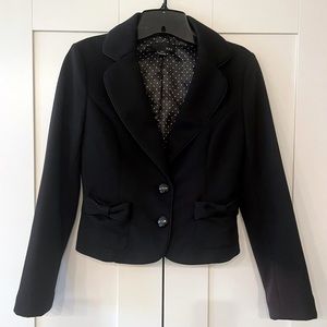 Women Forever 21 Black Blazer 2 Buttons Petite Size S
